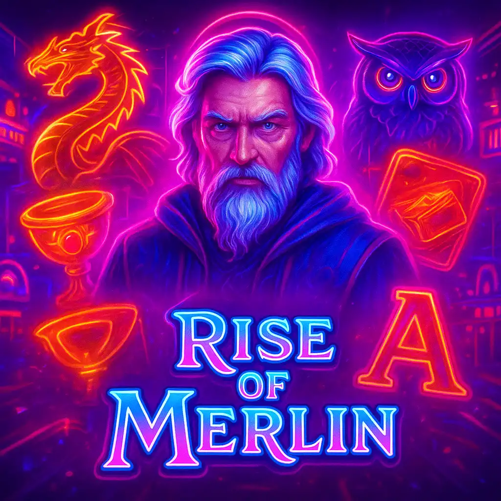 Rise of Merlin Slot-Spielbildschirm bei PokerBet Casino